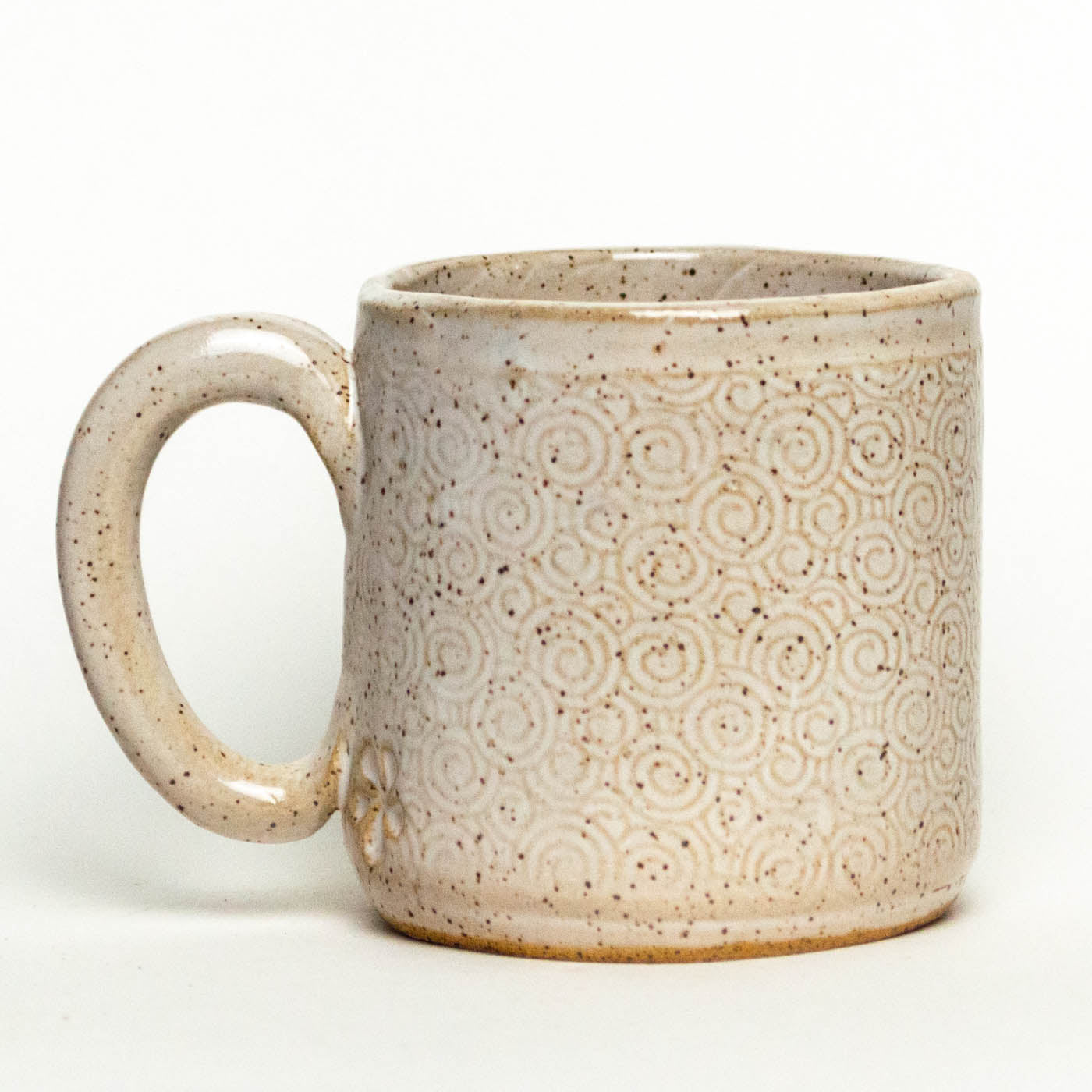 Monstera Leaf on White Stoneware 10oz Mug