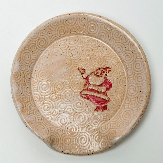 Red Classic Santa Claus- White Spoon Rest