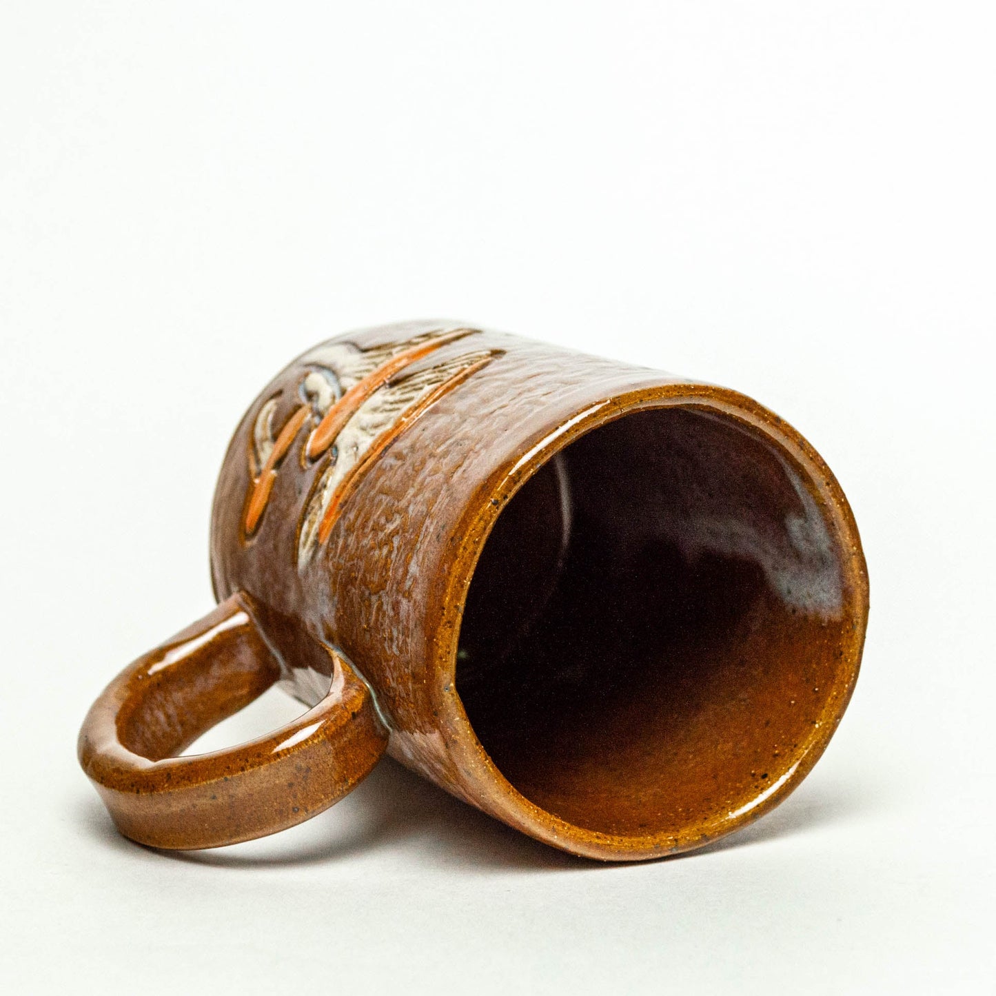 Jack-O'-Lantern Mushroom Brown Stoneware 14oz Mug