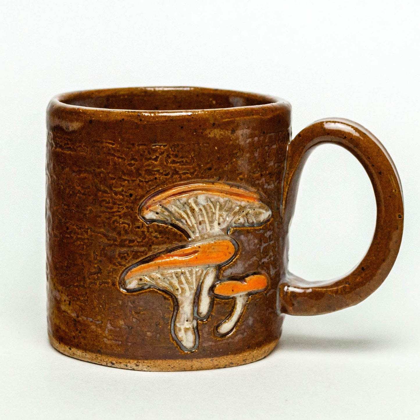 Jack-O'-Lantern Mushroom Brown Stoneware 10oz Mug