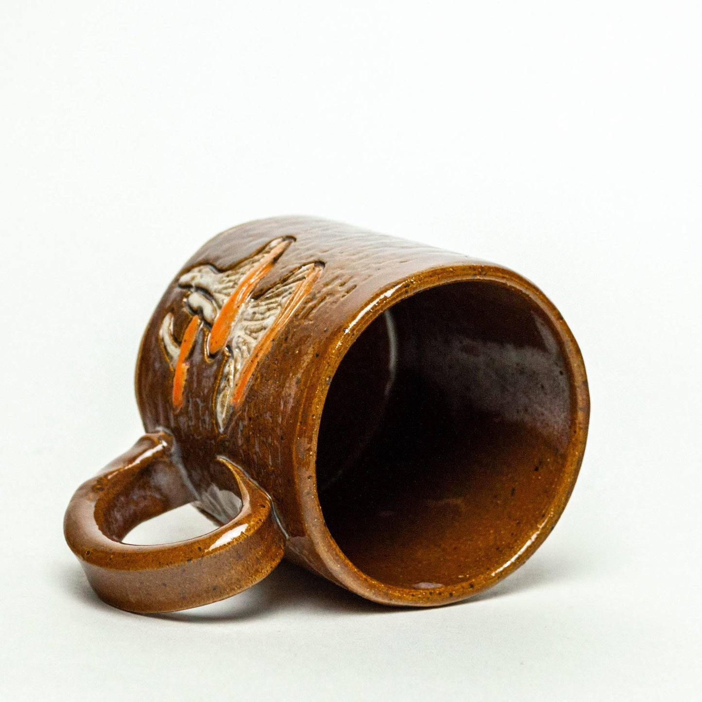 Jack-O'-Lantern Mushroom Brown Stoneware 10oz Mug