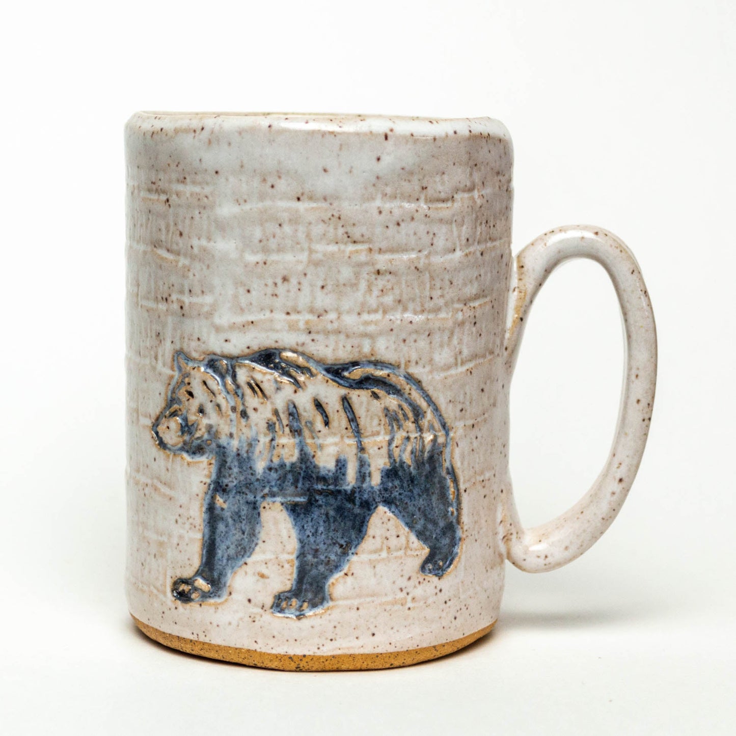 Grizzly Bear White Stoneware 14oz Mug