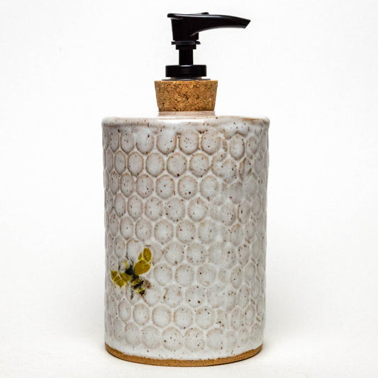 Bee Pattern White Soap/Lotion Dispenser