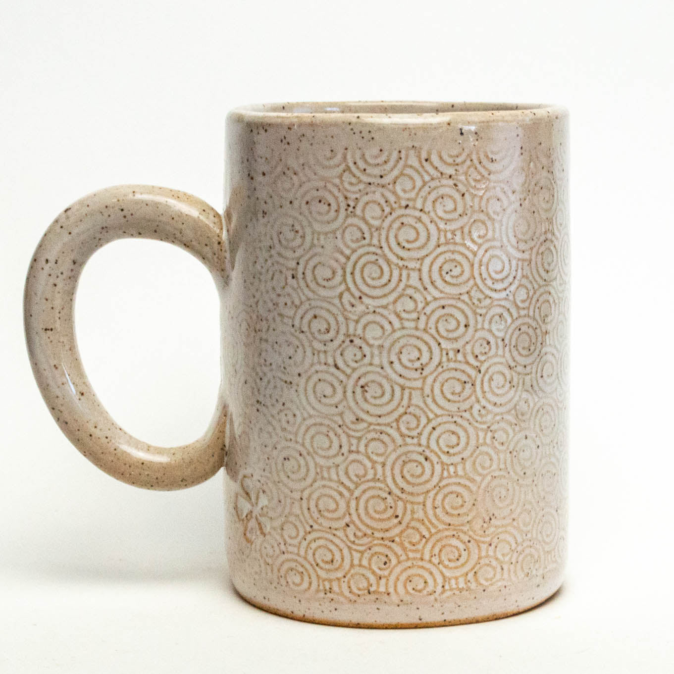 Blue Rocket on White 14oz Handmade Stoneware Mug