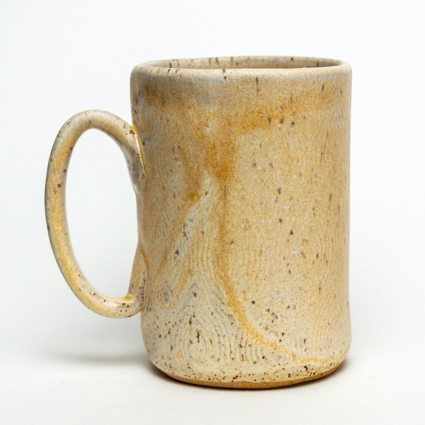 Orange Cone Flower Beige 14oz Mug