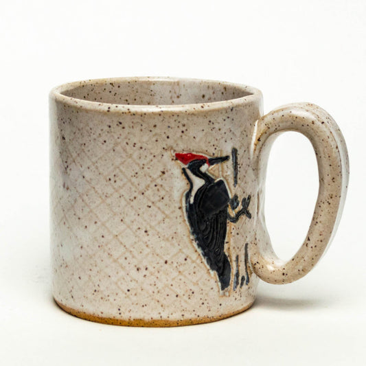 Woodpecker White Stoneware 10oz Mug