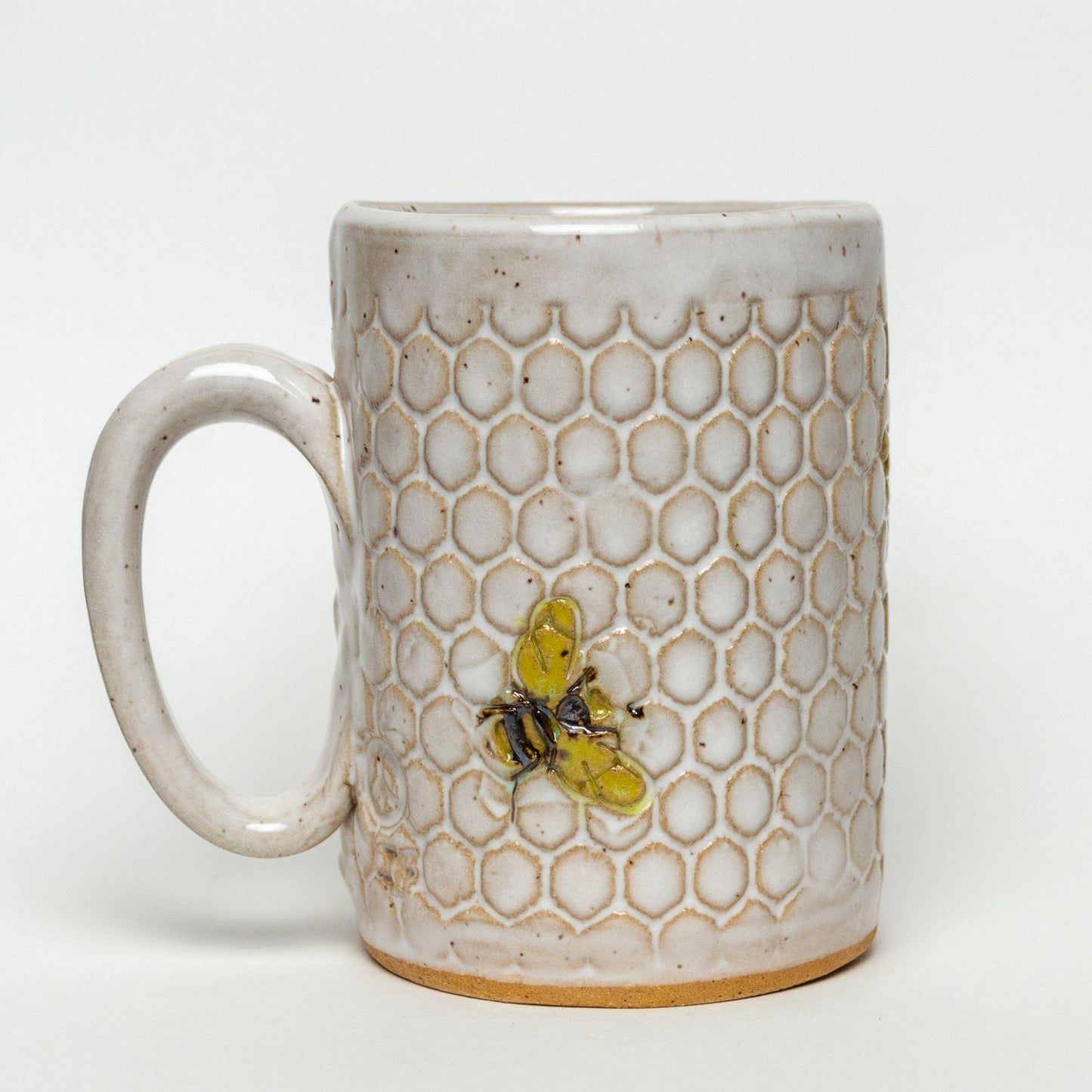 Bee Pattern White 14oz Mug