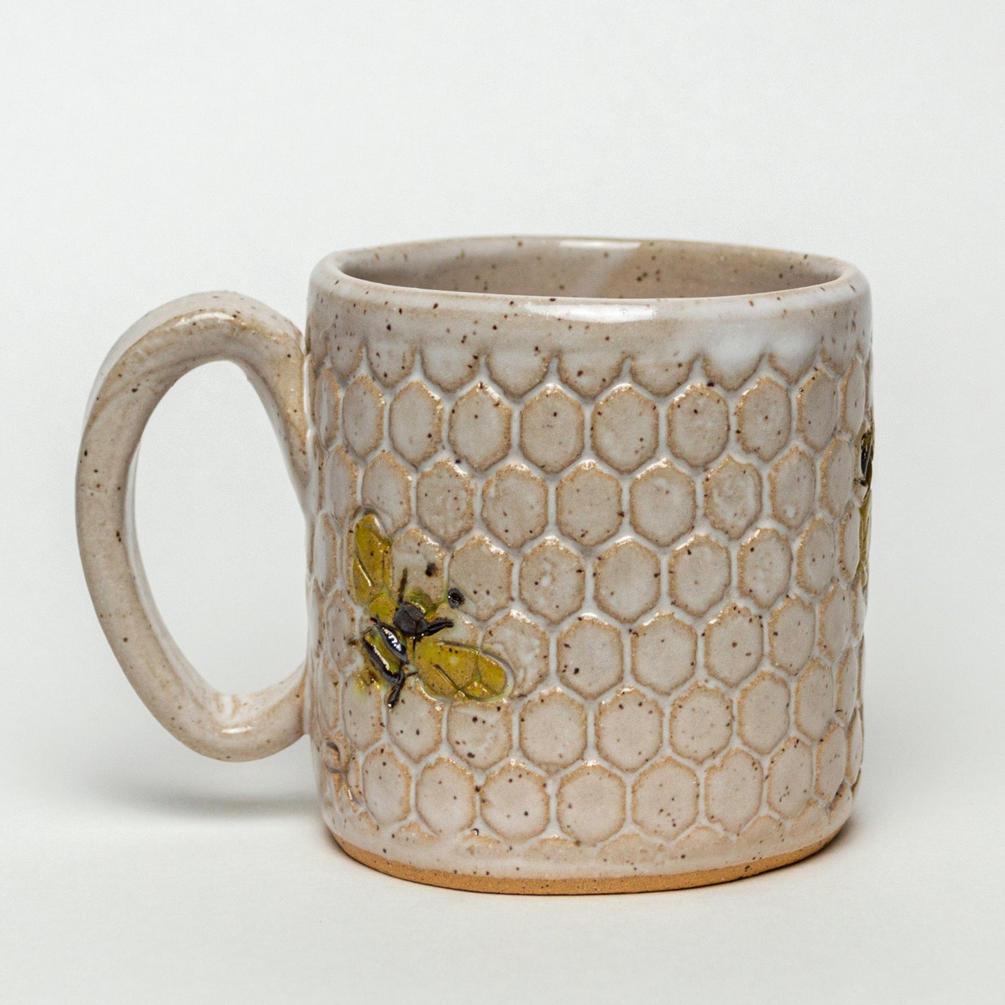 Bee Pattern White 10oz Mug