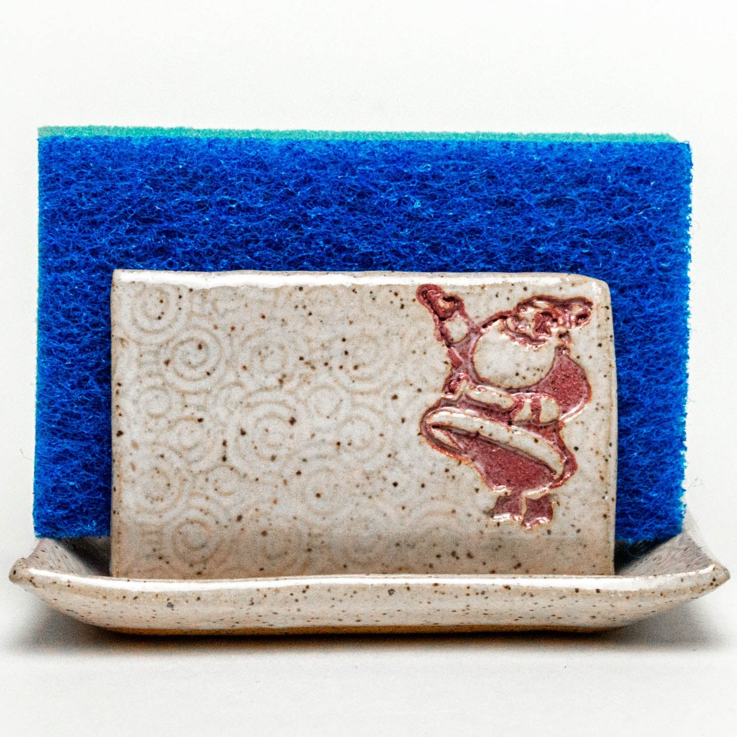 Red Classic Santa Claus White Sponge Holder