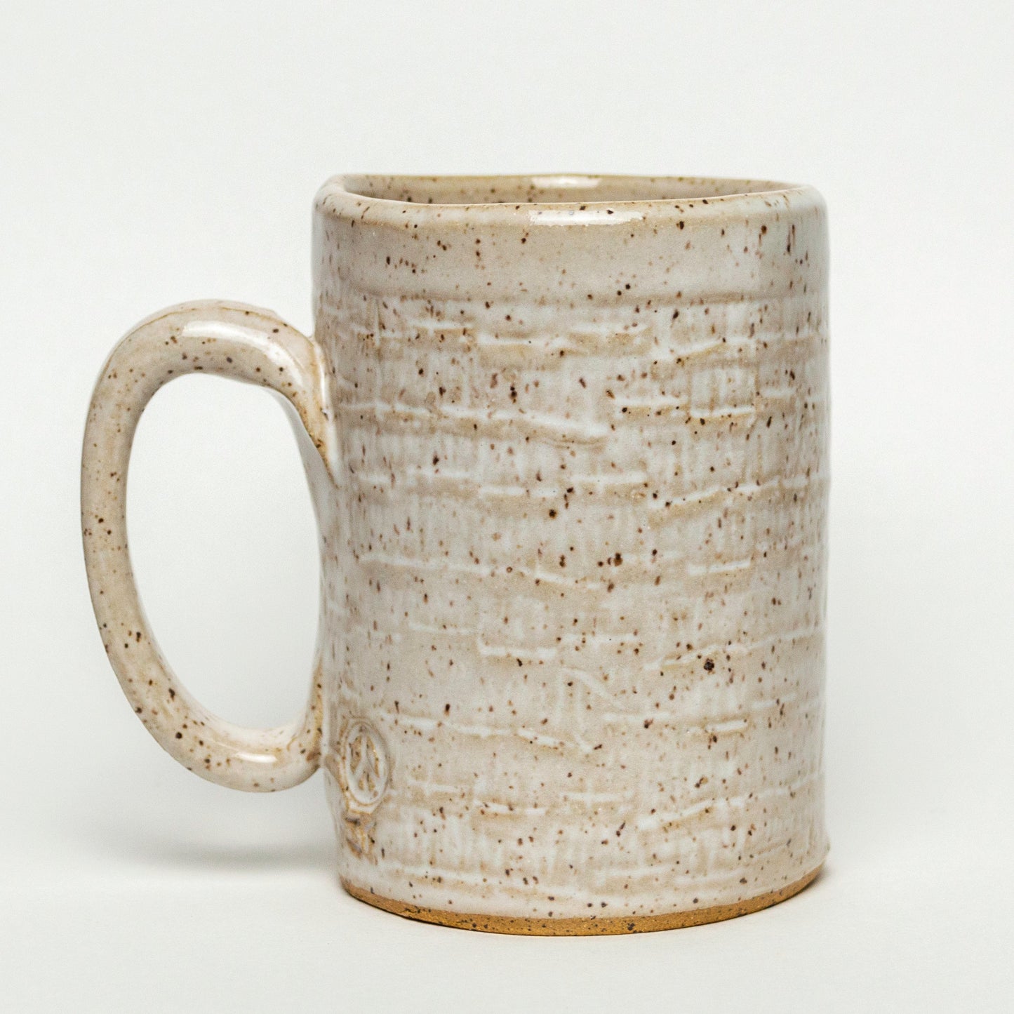 Elephant on White Handmade Stoneware 14oz Mug