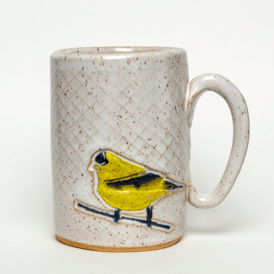 Goldfinch White 14 oz Mug
