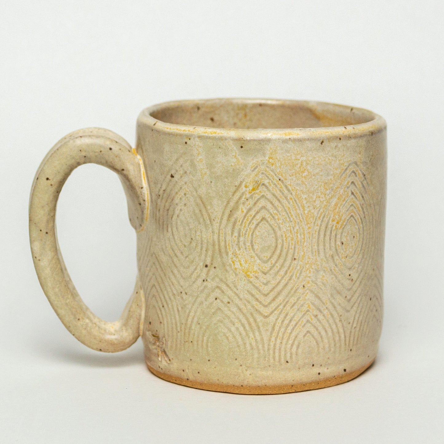 Orange Cone Flower Beige 10oz Mug