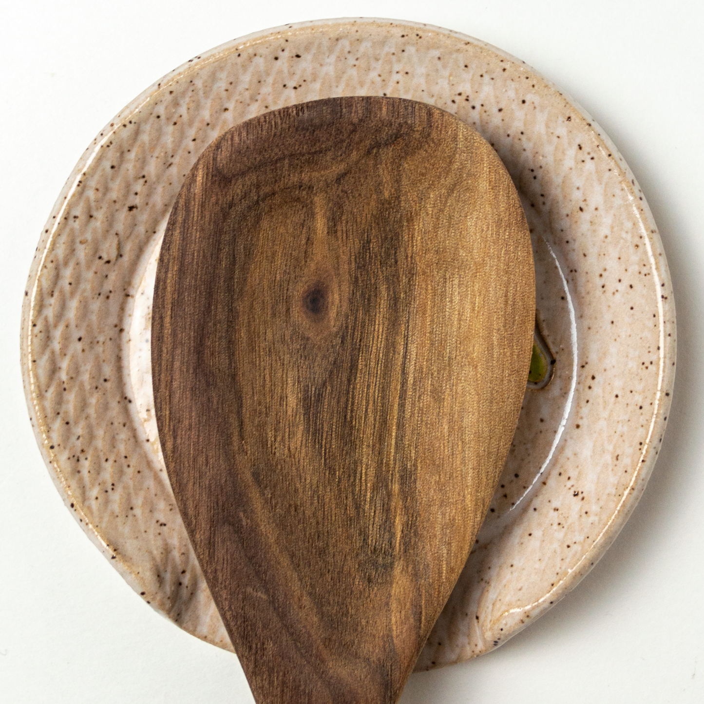 Parrot Mushroom White Stoneware Spoon Rest