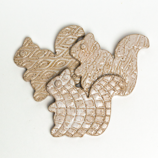 White Squirrel Ceramic Magnets