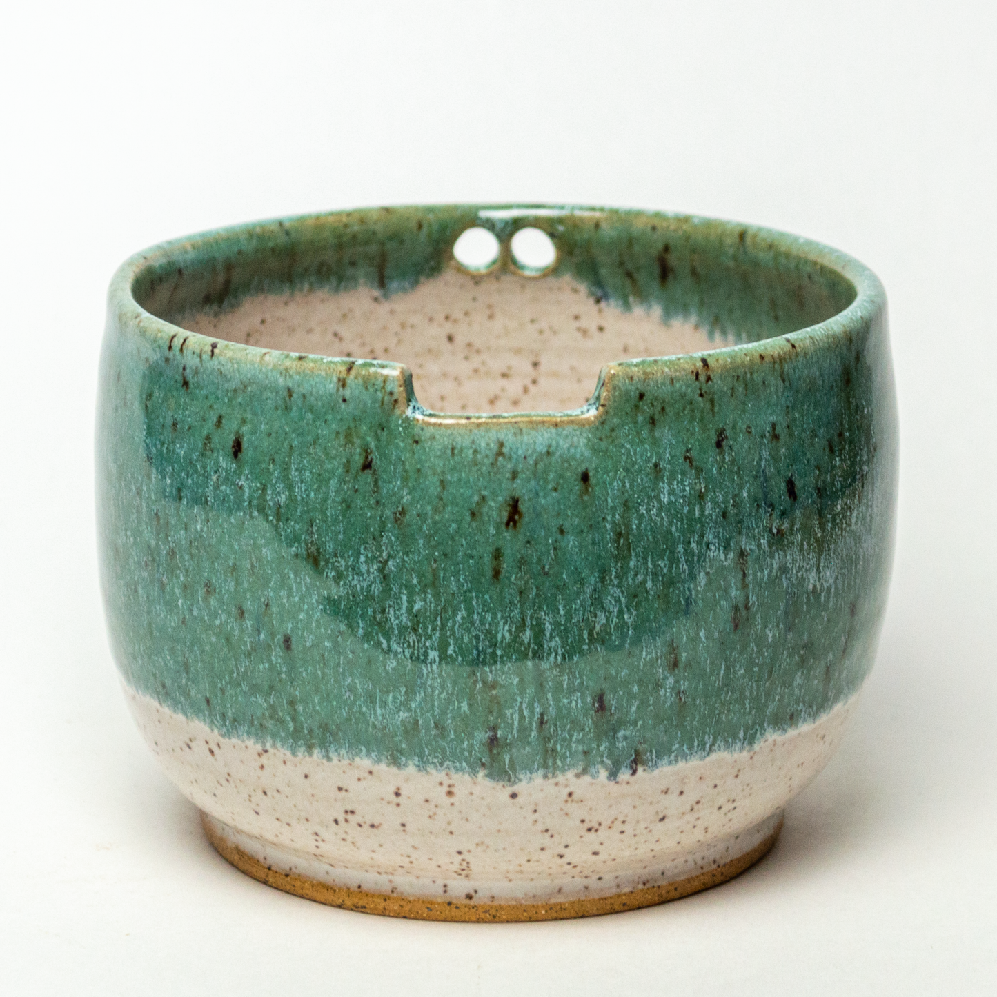 Hand Thrown Turquoise & White Ramen/Rice Bowl