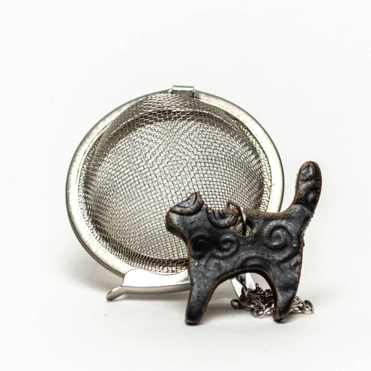 Scaredy Cat Charm w/ Tea Ball Infuser