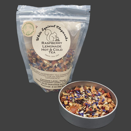 Raspberry Lemonade Hot & Cold Herbal Tea - 2oz - Home Compostable Packaging