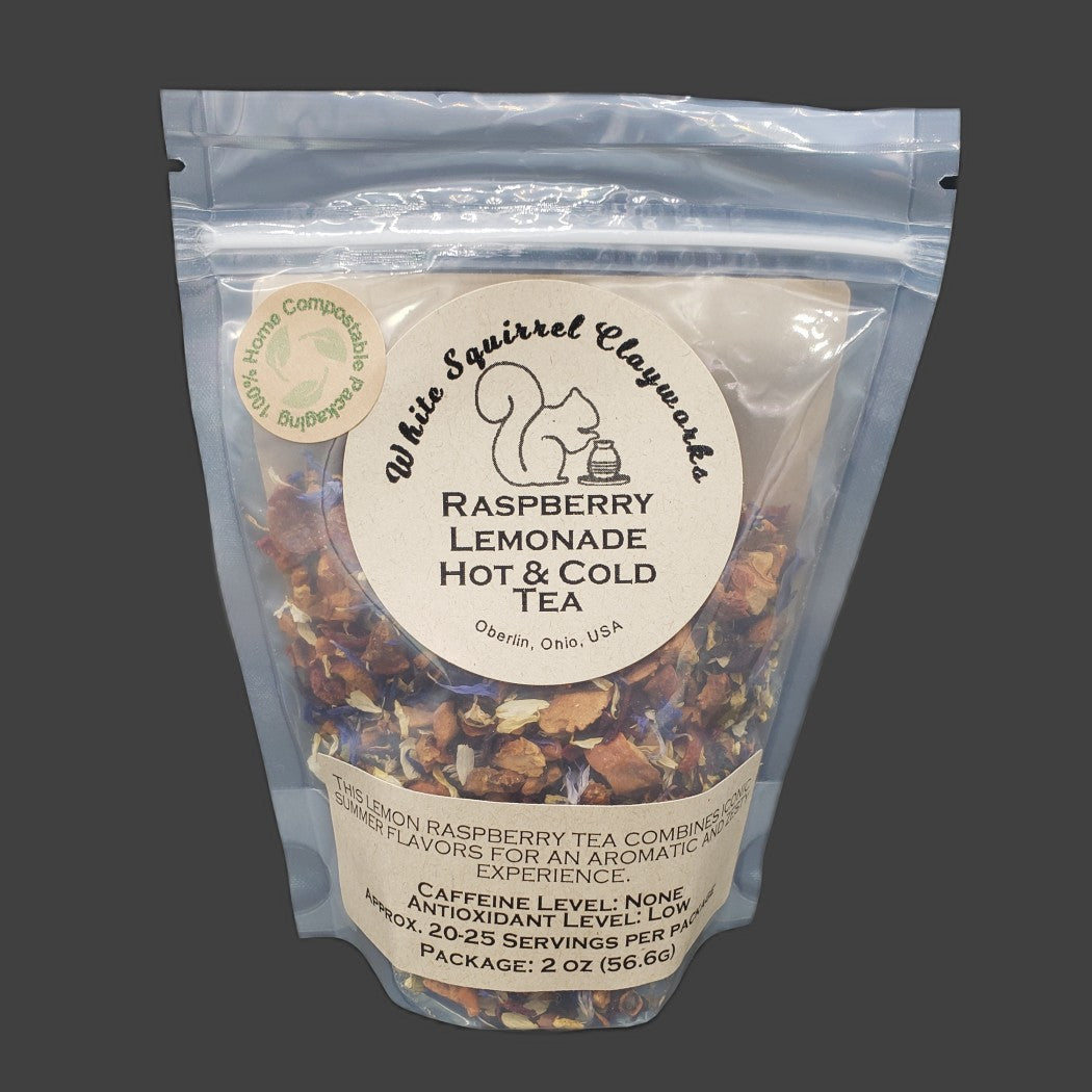 Raspberry Lemonade Hot & Cold Herbal Tea - 2oz - Home Compostable Packaging