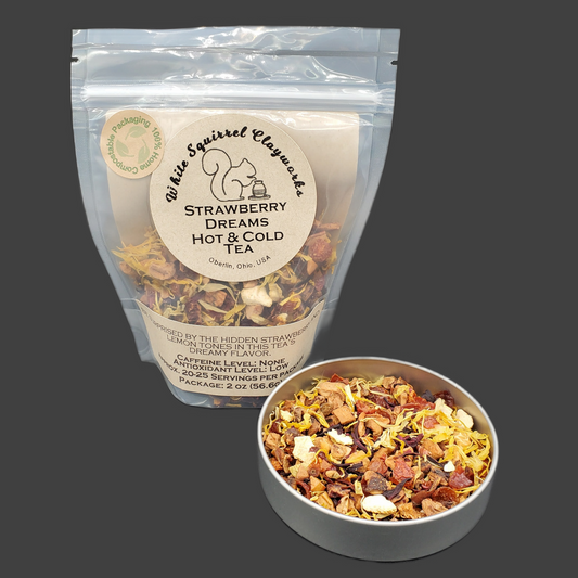 Strawberry Dreams Herbal Tea - 2oz -Home Compostable Packaging