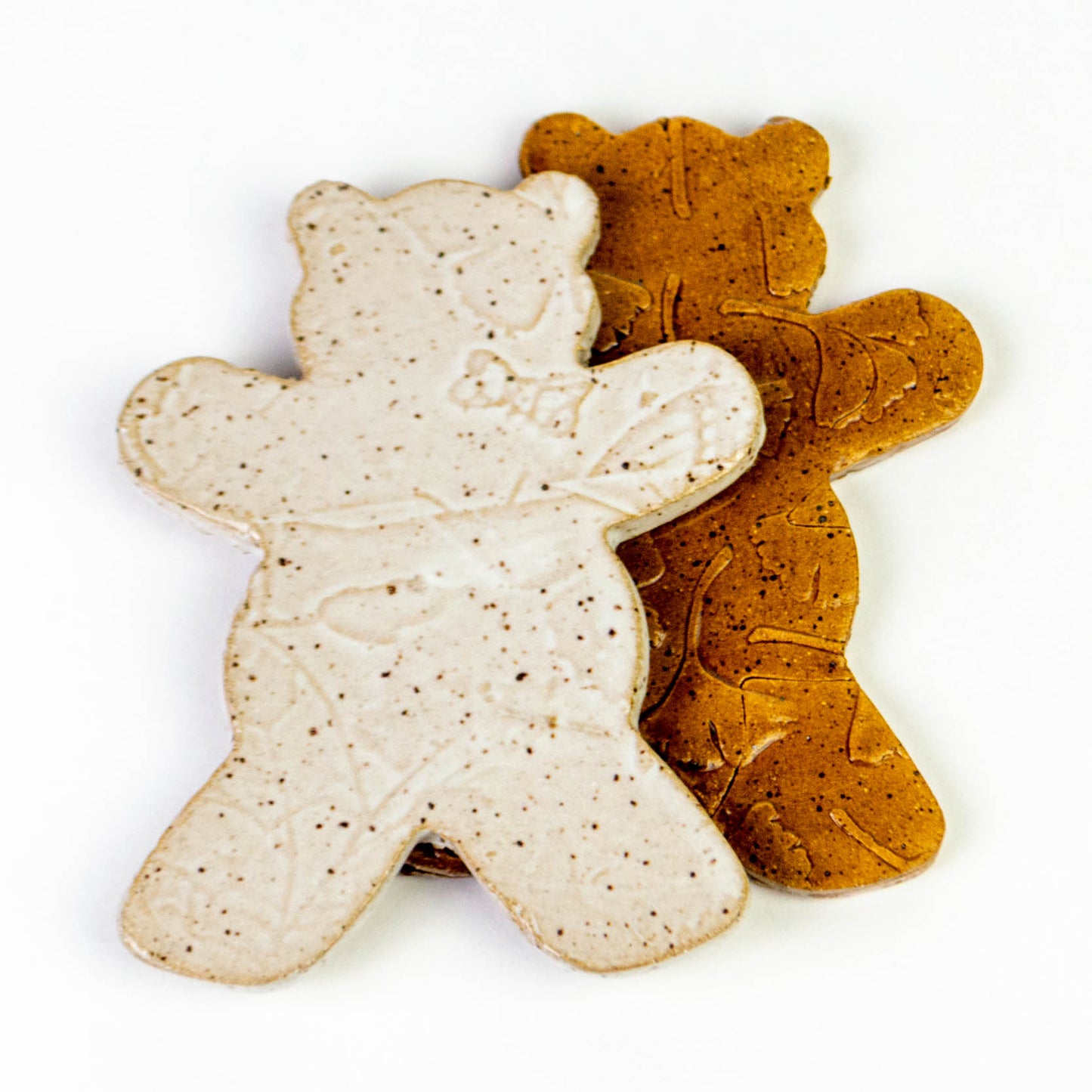 Teddy Bear Shaped Handmade in Ohio Stoneware Ceramic Magnet