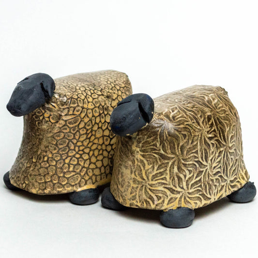 Sheep Stoneware Figures Beige