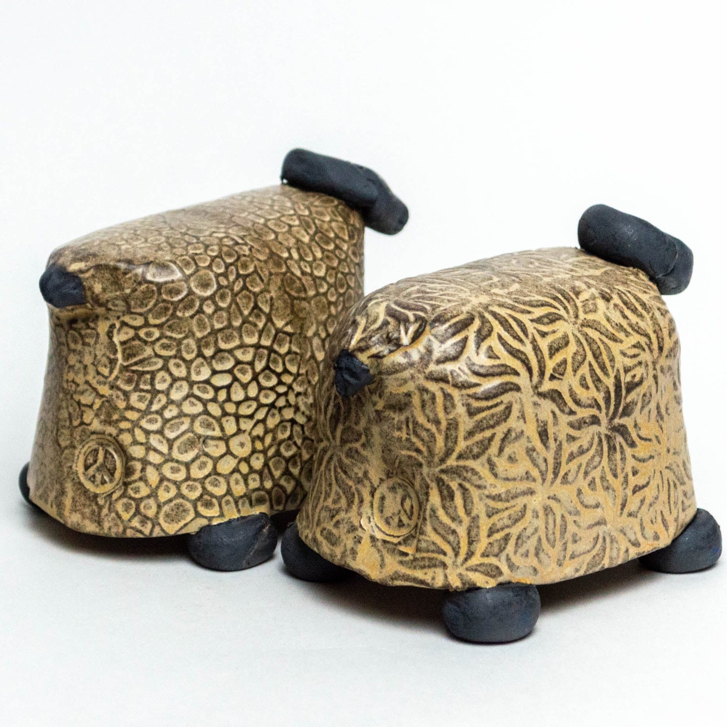 Sheep Stoneware Figures Beige