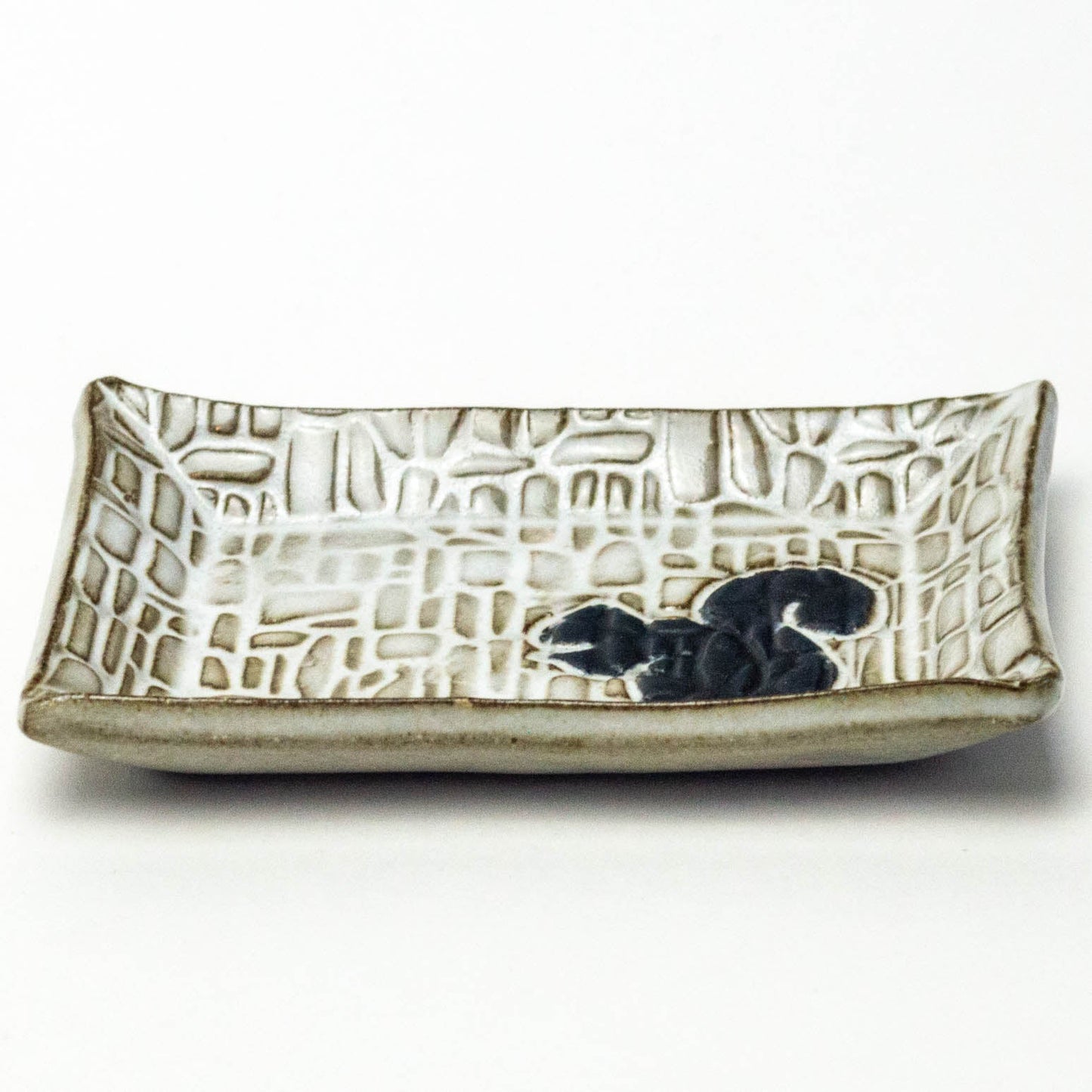 Black Squirrel on White Trinket Dish