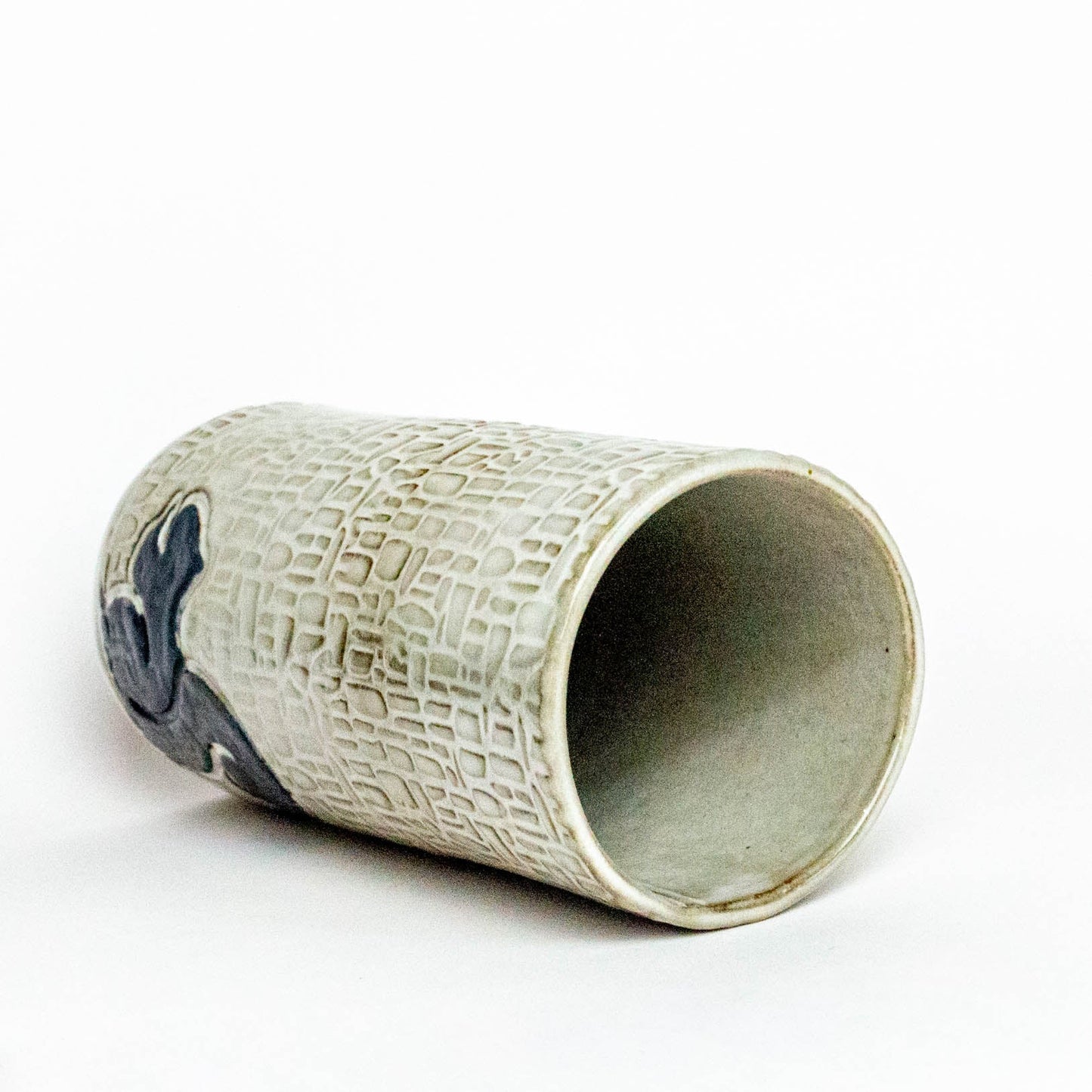 Black Squirrel Design on White Vase