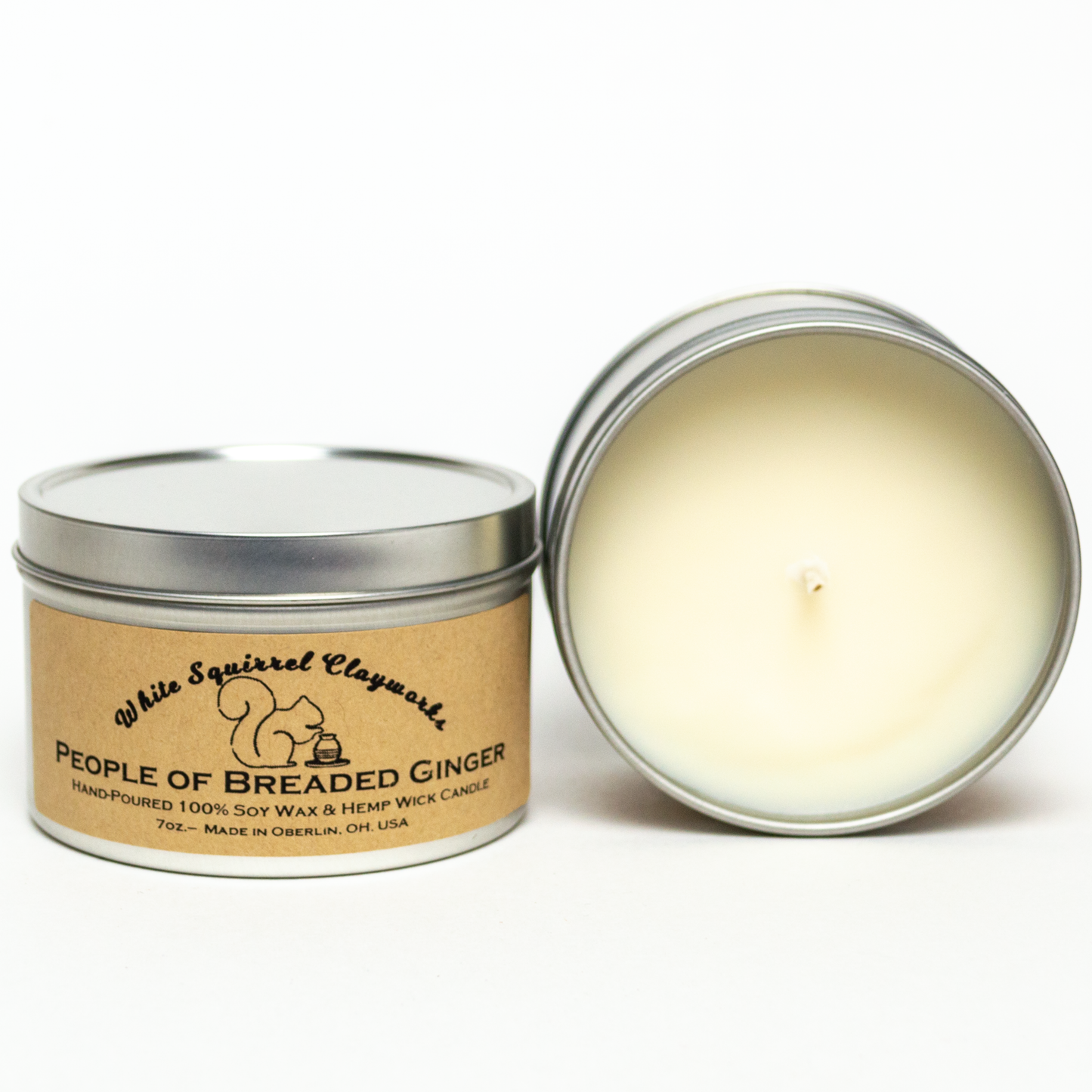 People of Breaded Ginger Soy Candle - 7oz - Silver Tin
