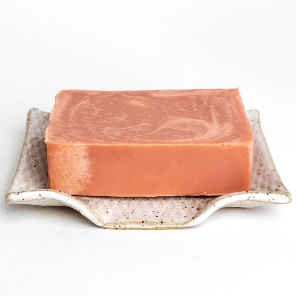 Brown Horse on White Stoneware Soap Dish