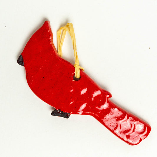 Cardinal Stoneware Ceramic Ornament