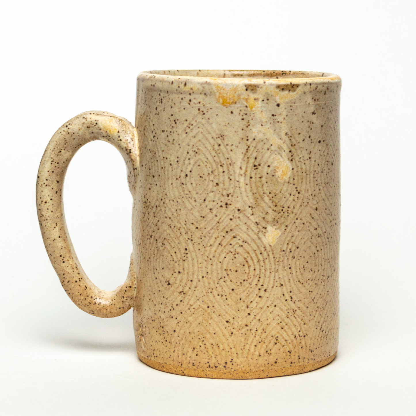 Purple Cone Flower Beige 14oz Mug