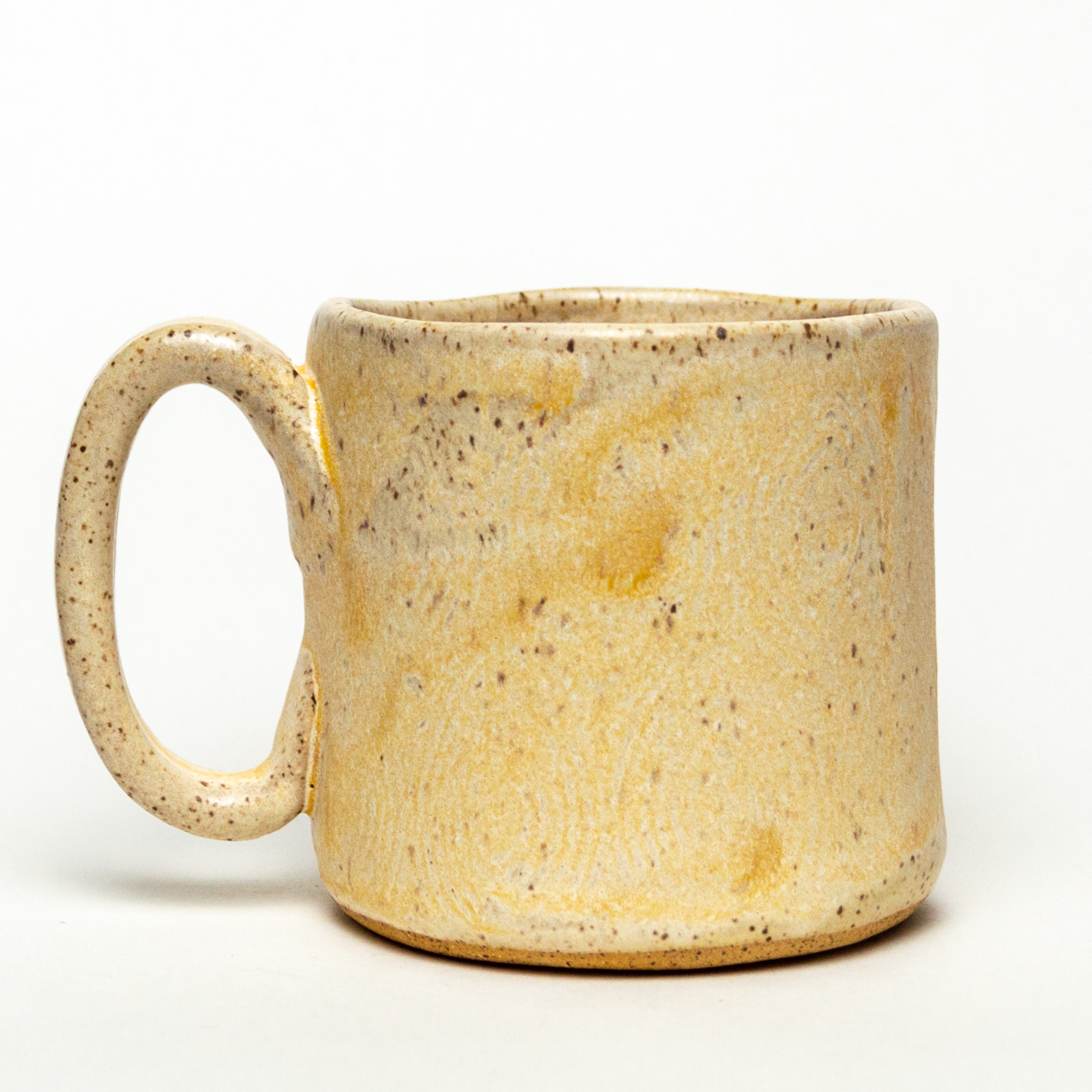 Red Cone Flower Beige Stoneware 10oz Mug