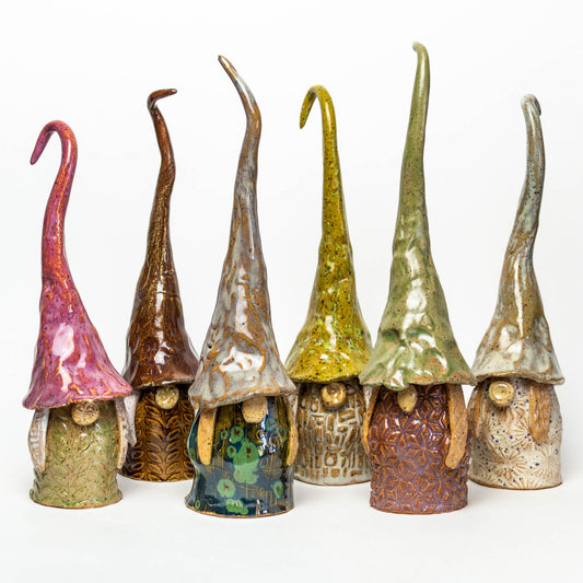 Female Garden Gnomes - Assorted Handmade Ceramic Stoneware Figures
