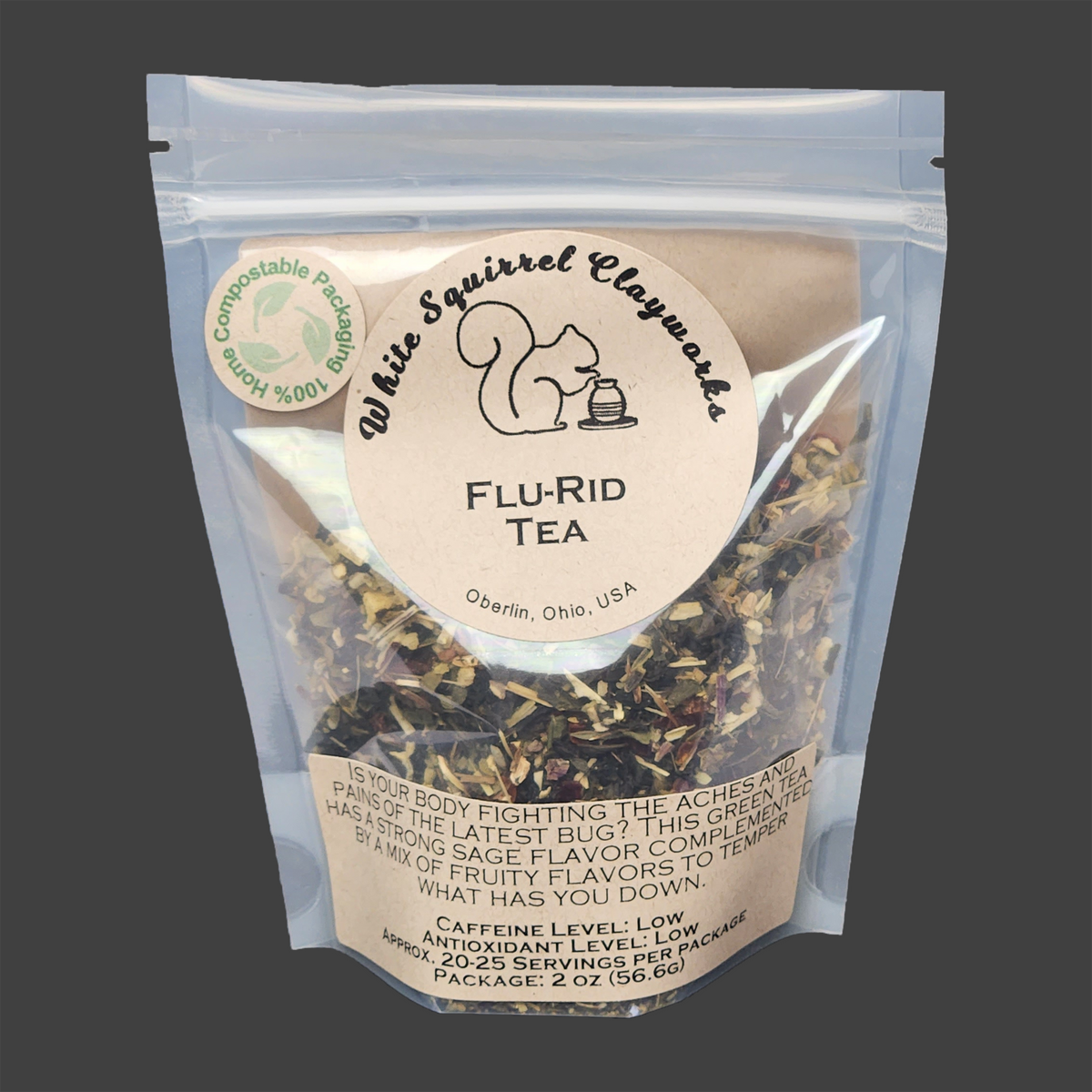 Flu-Rid Looseleaf Tea - 2 oz - Home Compostable Packaging