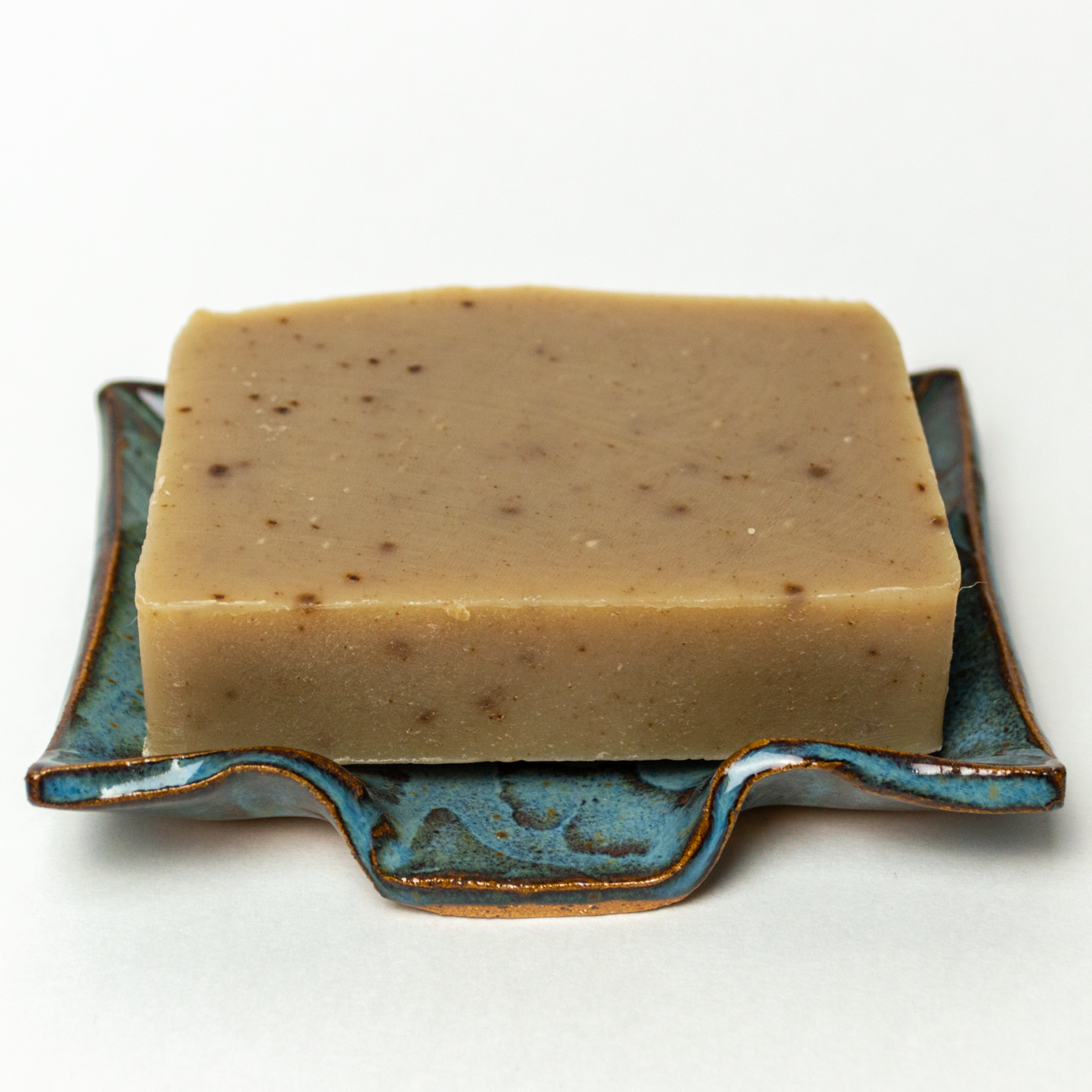 Ginkgo Blue Stoneware Soap Dish