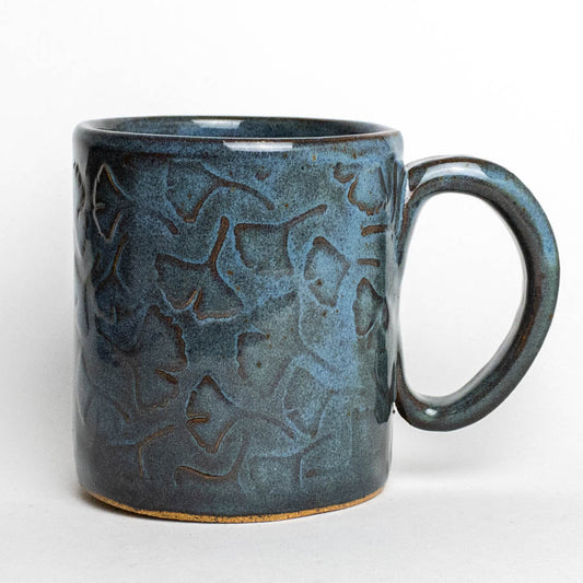 Ginkgo Blue Stoneware 12oz Mug