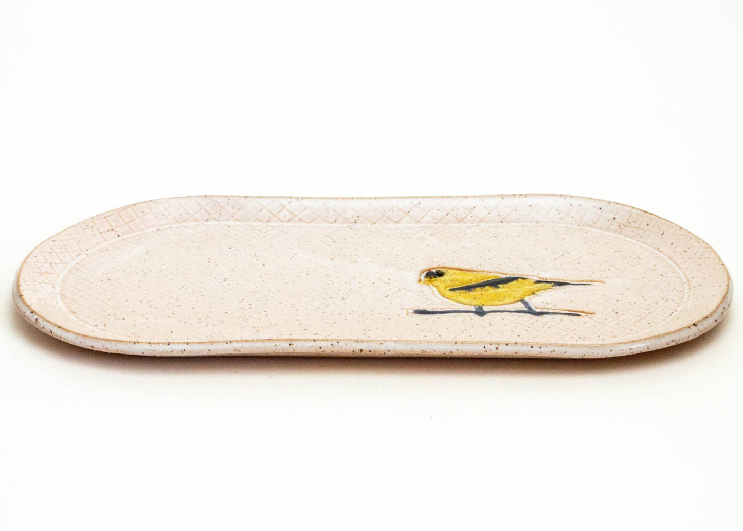 Goldfinch White Stoneware 10" Platter