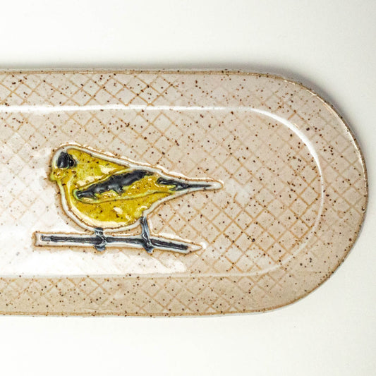 Goldfinch White Stoneware 12" Platter