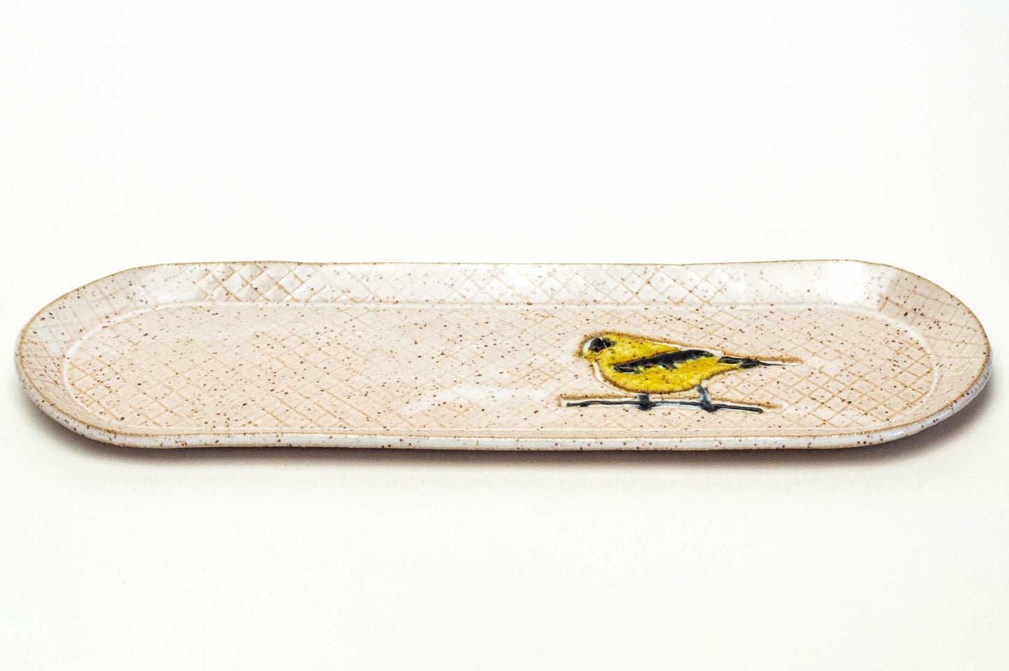 Goldfinch White Stoneware 12" Platter