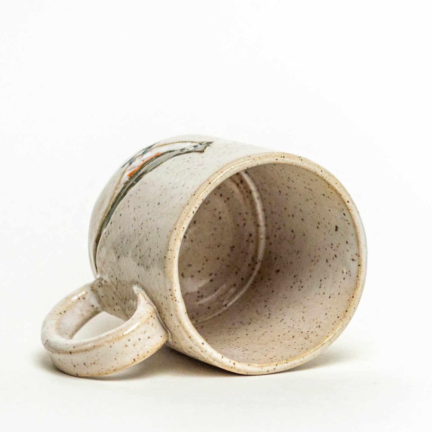 Tufted Titmouse on White Stoneware 10oz Mug
