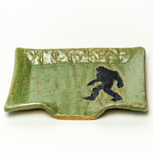 Sasquatch Green Stoneware Soap Dish