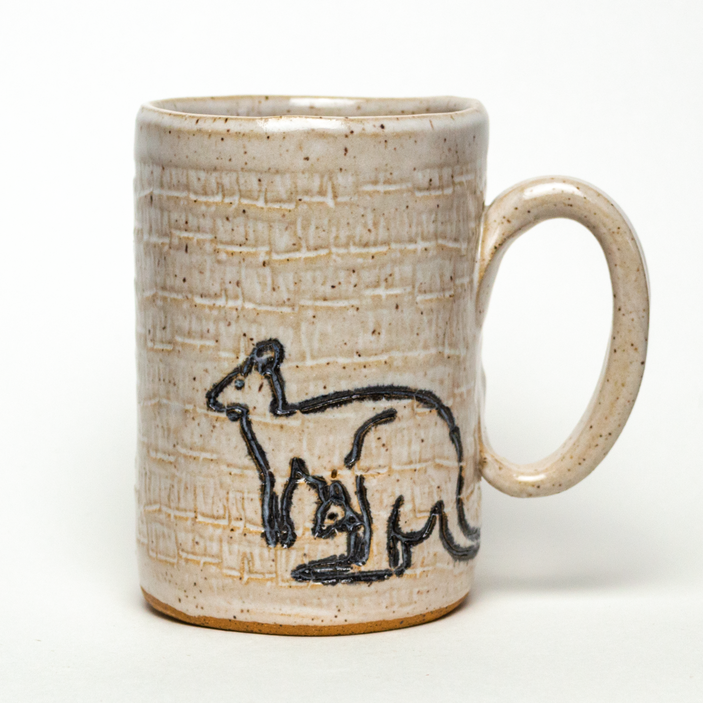 Kangaroo & Joey White 14oz Mug