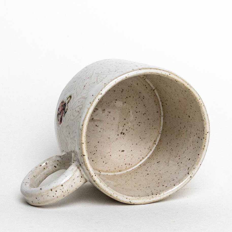 Ladybug White Stoneware 8oz Mug