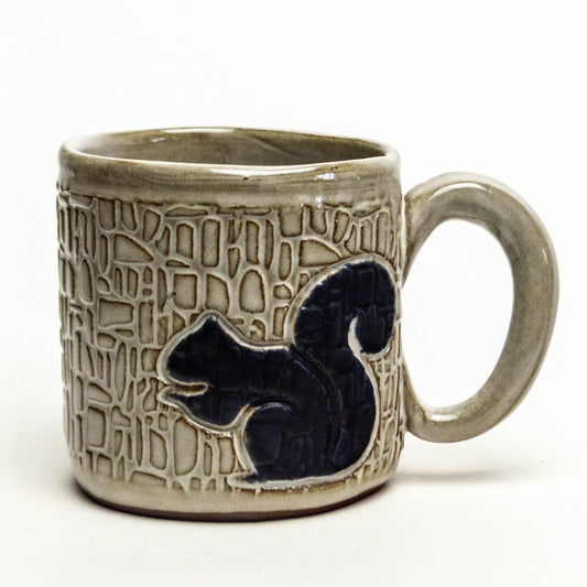 Black Squirrel Design White 10oz Mug