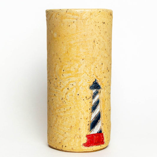 Lighthouse Design Stoneware Ceramic Vase