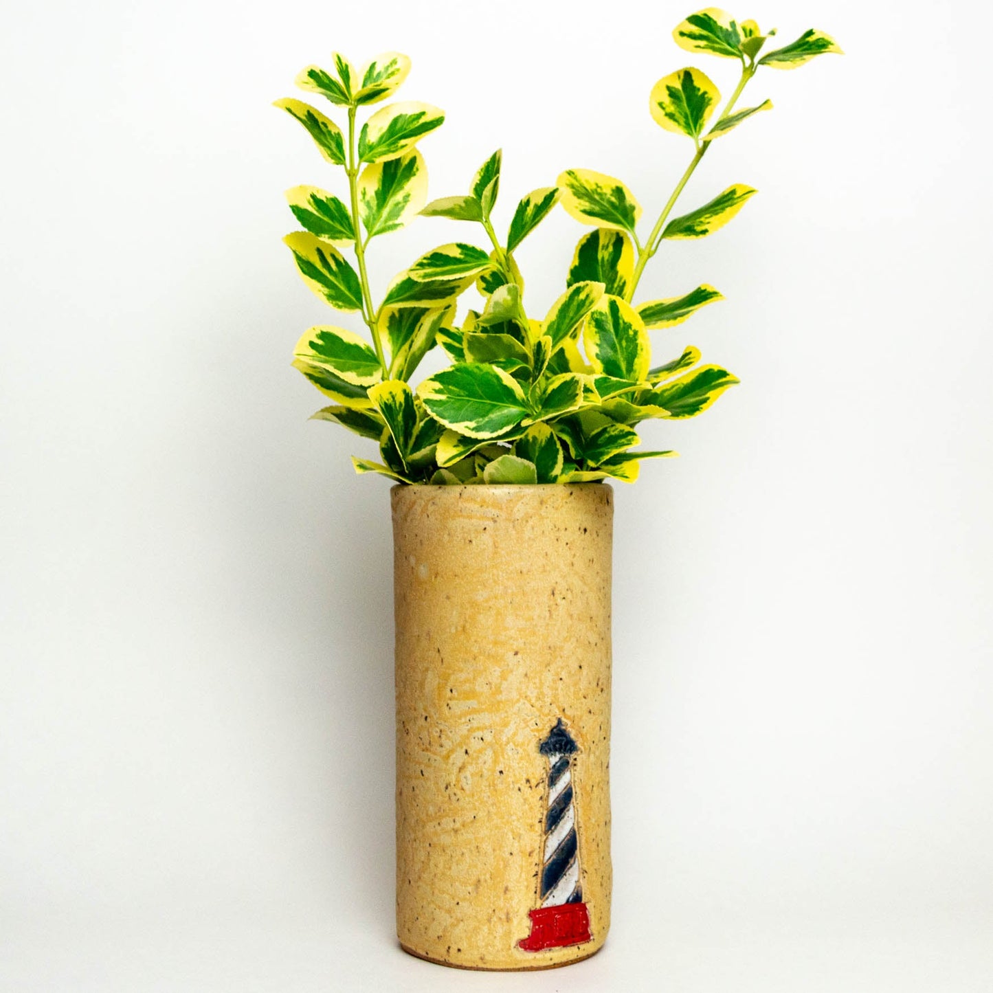 Lighthouse Design Stoneware Ceramic Vase