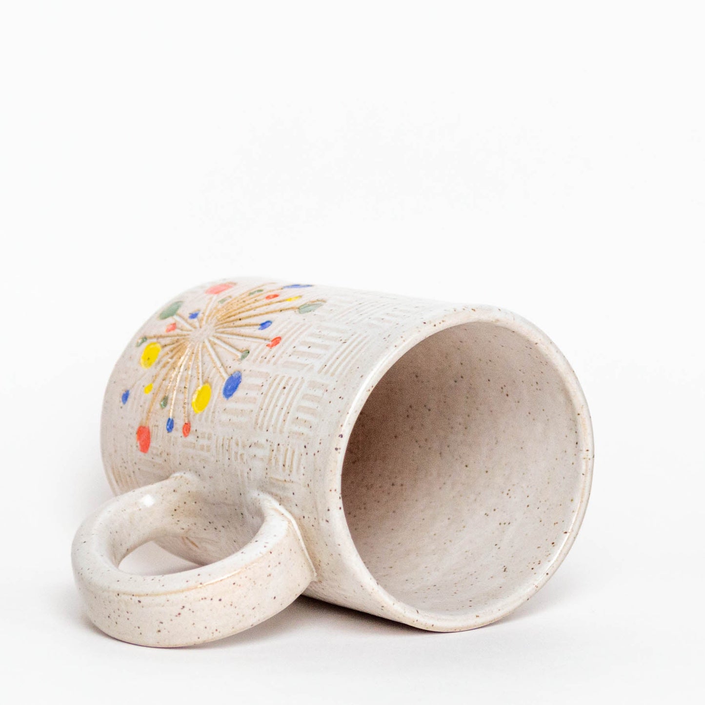 Art Deco Sunburst White 14oz Mug
