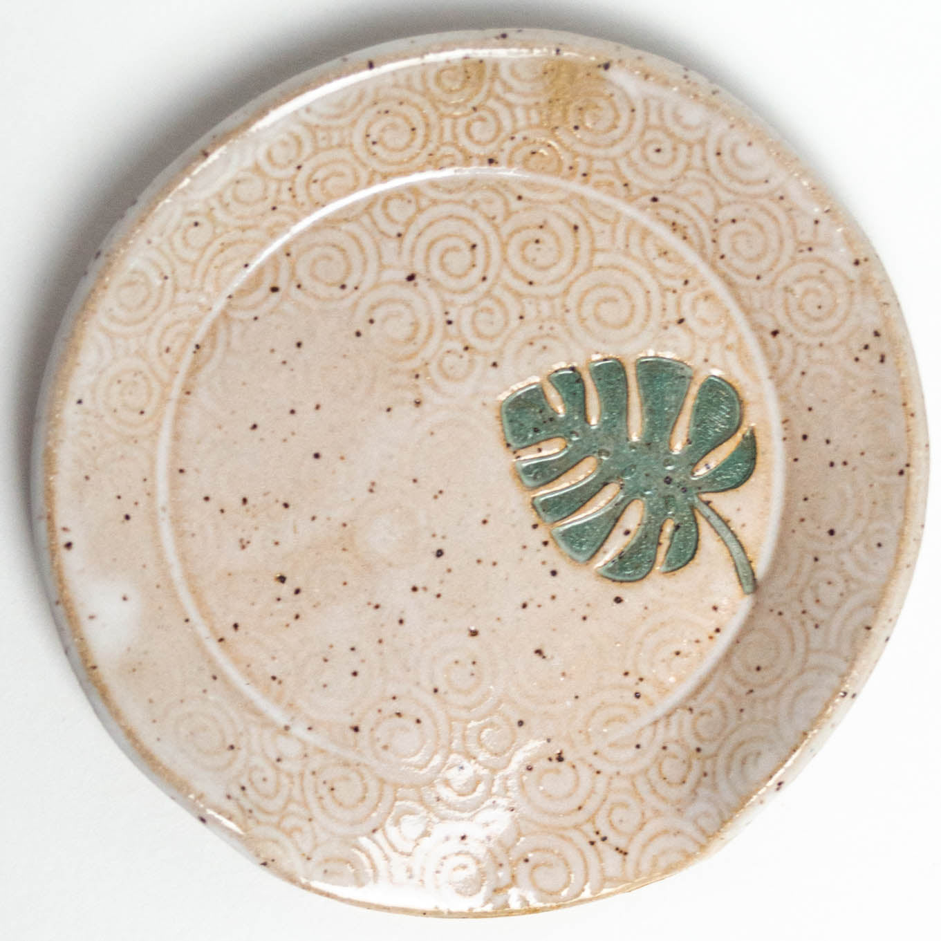 Monstera White Spoon Rest