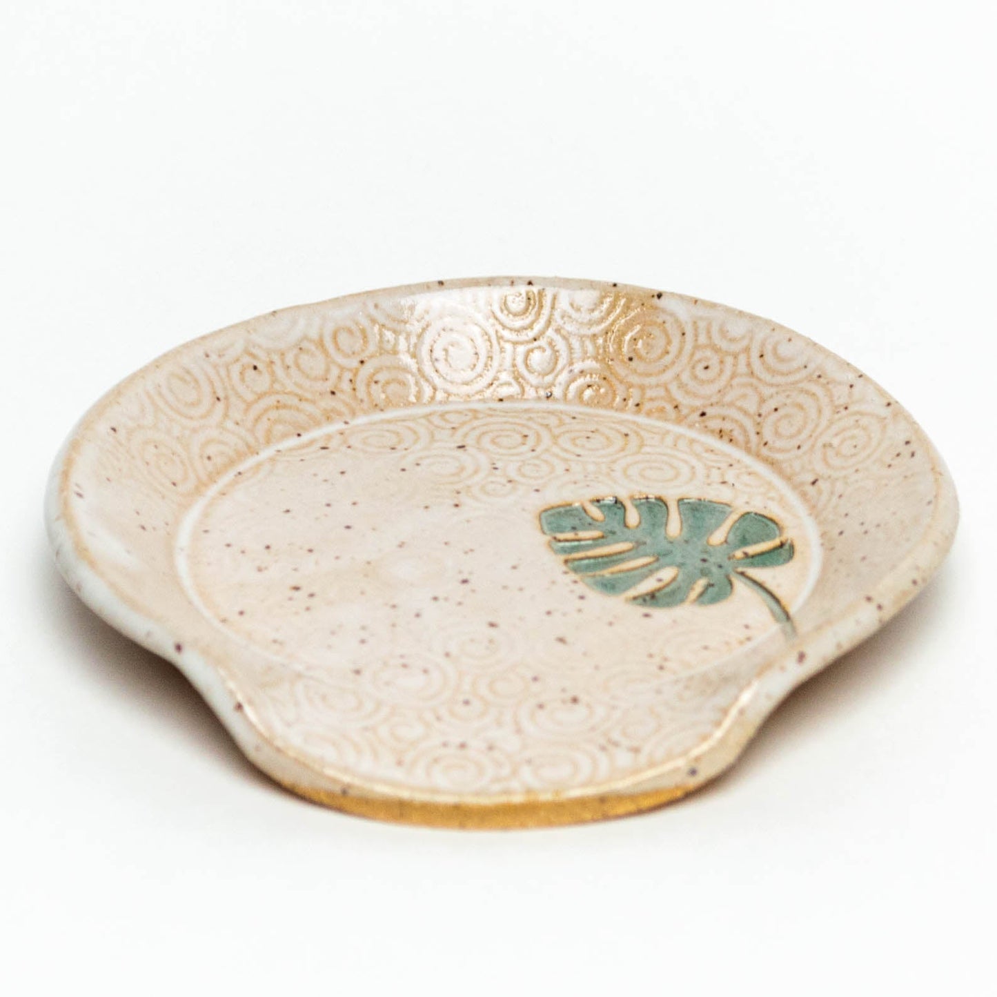 Monstera White Spoon Rest